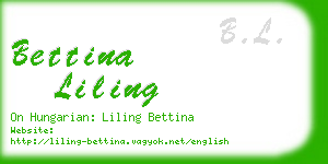 bettina liling business card